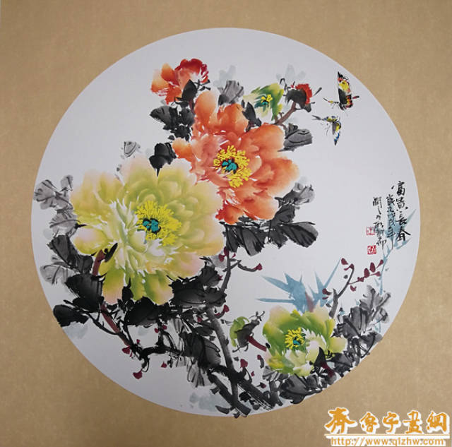 名家推荐|赏王润之国画作品牡丹和梅花