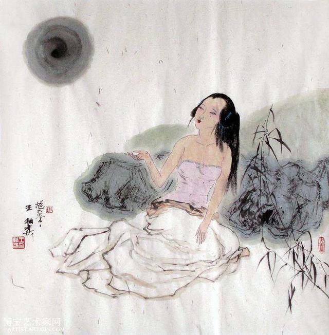 解读中国画的留白艺术，欣赏经典人体国画，极致诱惑的水墨美女！_搜狐网