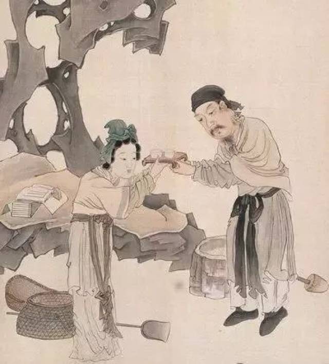 这就是 "举案齐眉"的故事,这个成语也变成今天夫妻相敬如宾的一个象征