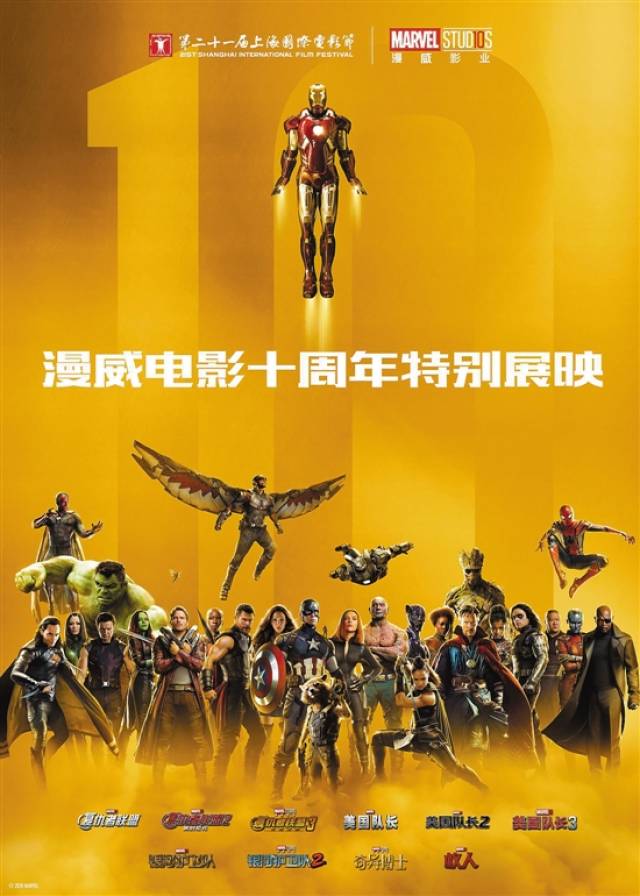 漫威十周年角色合照版海报