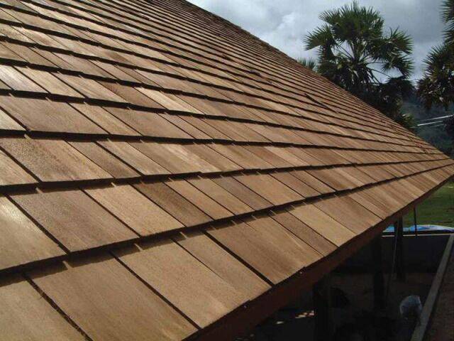 红雪松木瓦外墙屋面装饰风格有种独特的自美感!