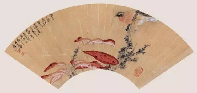 大千 扇面 扇面：高田忠周(ただちか 文久元年(1861)-昭和21年(1946