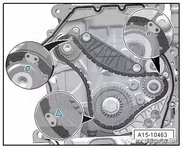 奥迪3.0正时皮带安装图图片
