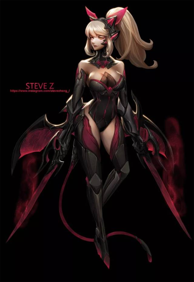 線稿與上色稿對比丨概念原畫師steve zheng作品