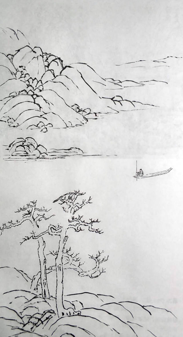 洞庭湖简笔画画法图片