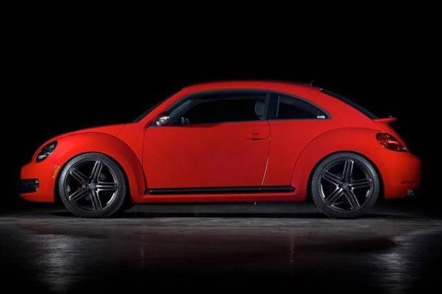 h&r改装大红色的大众甲壳虫!