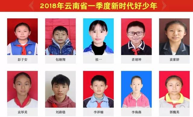 10位少年成云南榜样!谁是你心中的"新时代好少年?