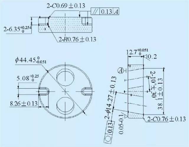 雙斜孔異形硬質合金產品直接壓制成型模具的設計