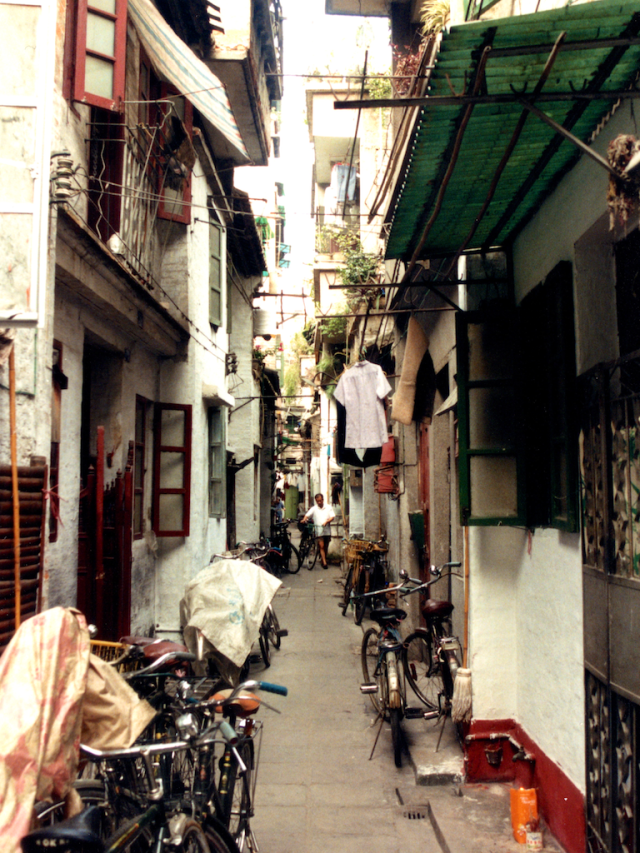 老照片广州市商业繁华区之一荔湾区1991年