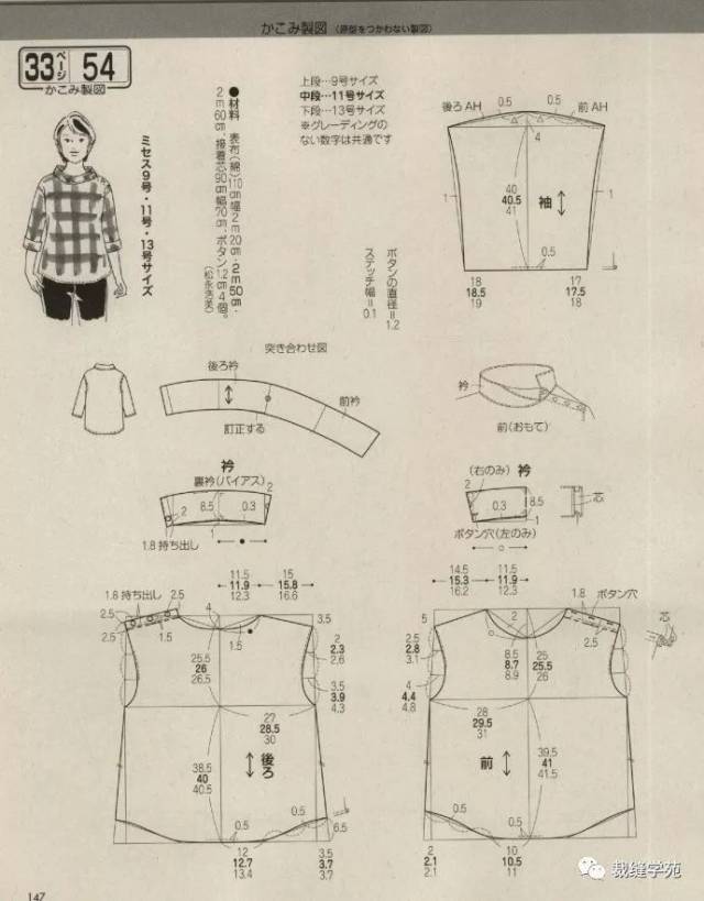 布料做衣服裁剪方向图片