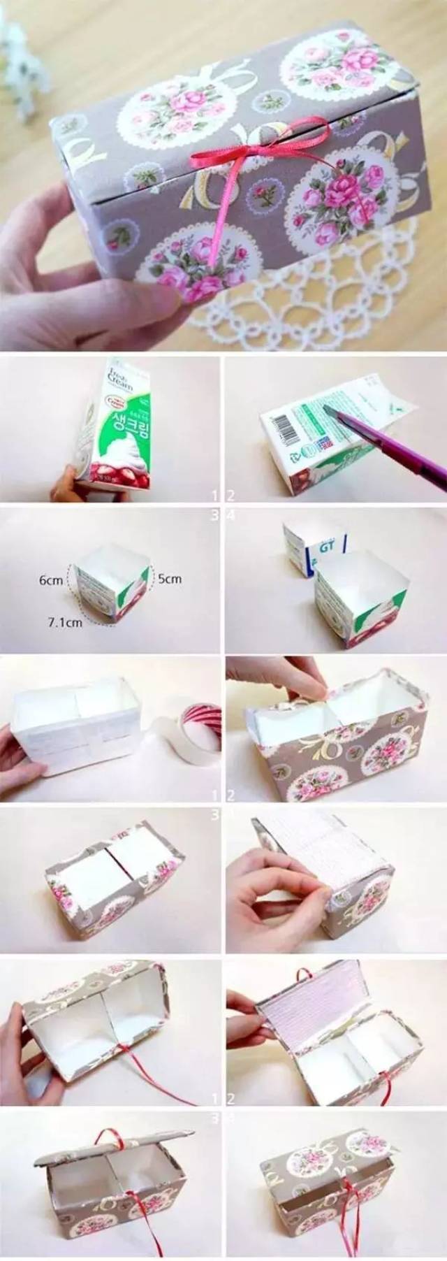 纯牛奶盒子做简单手工图片