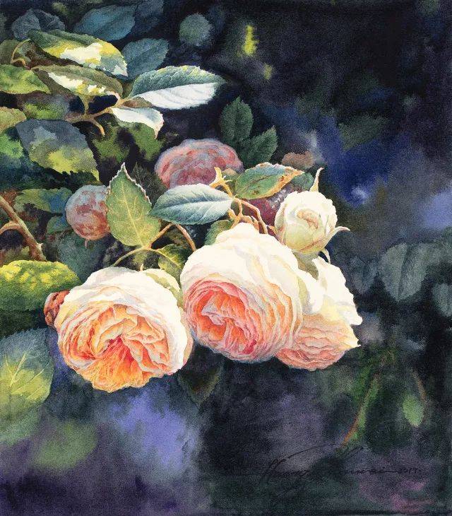 最浪漫,最艺术,最长情的告白:黄有维笔下栩栩如生的玫瑰花