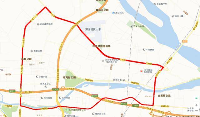 石家庄限行路段地图图片