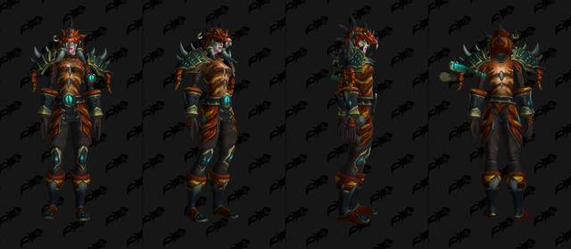 换色版猎人t15蜥蜴人追猎者套装.