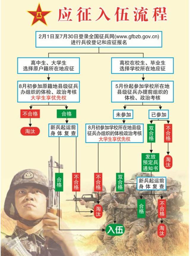 兵役登记流程图片