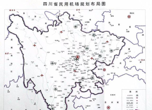四川飞机场分布地图图片