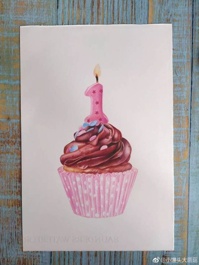 这么美的彩铅纸杯蛋糕教程,你可以学学!