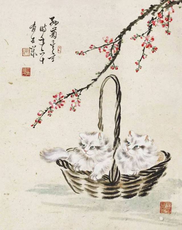 美術品　中国近代画家曹克家　猫図 名家肉筆※激安骨董品 R1730C6-3 美術品 中国近代画家曹克家 猫図 名家肉筆※激安骨董品 R1730C6-3