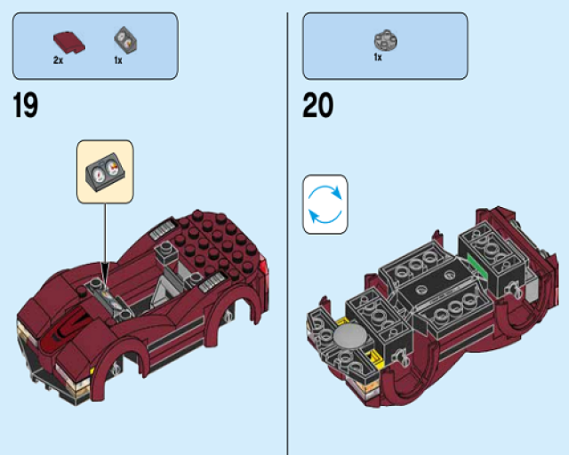 用乐高做跑车 60138系列拼装图纸