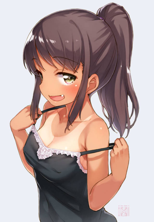 动漫美图丨一张开嘴,全是萌点!可爱的虎牙妹特辑