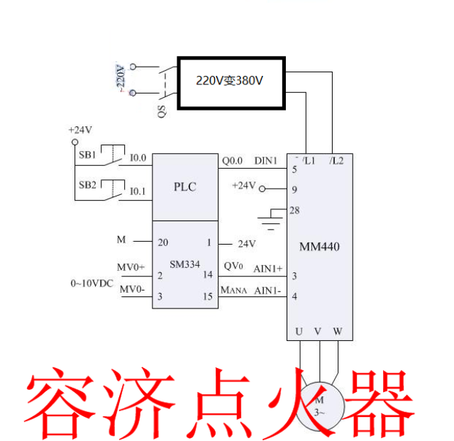 變頻調速三相異步電動機能否用220伏電壓,如何接線?