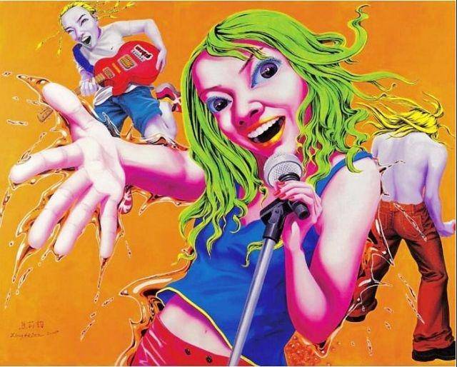 新卡通一代”绘画代表，四川美院女教授熊莉钧油画作品欣赏_搜狐网