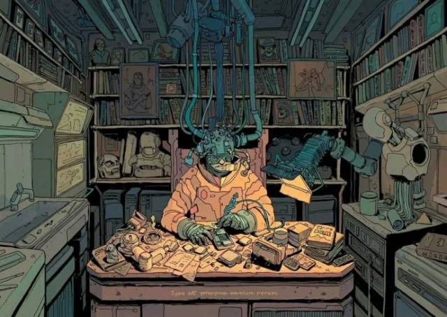 一组科幻机械风格插画作品丨王氏教育集团