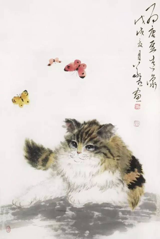 师从海派画家梅若,擅长花鸟画,动物画,尤善画猫,有"西北猫王"之称.