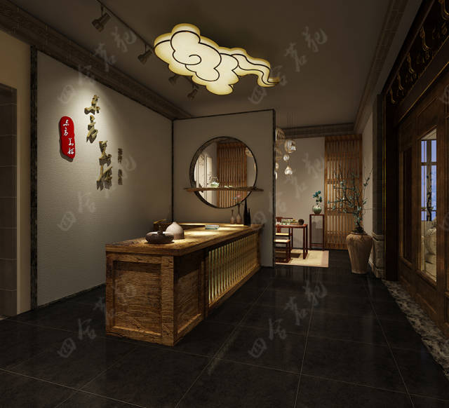 朴实平和的中式设计茶馆