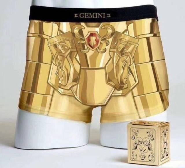 《圣斗士星矢》推出黄金圣衣版内裤,穿上后感觉会发光?