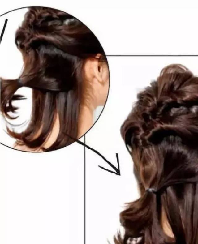 最简单的盘发方法图片