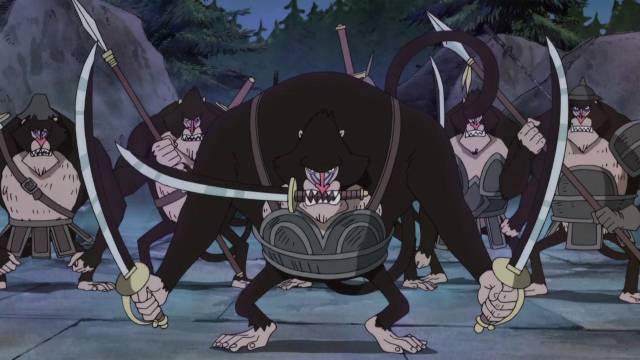 在海贼王910话最后,路飞见到了一头狒狒,有海迷比较好奇:这头狒狒武士