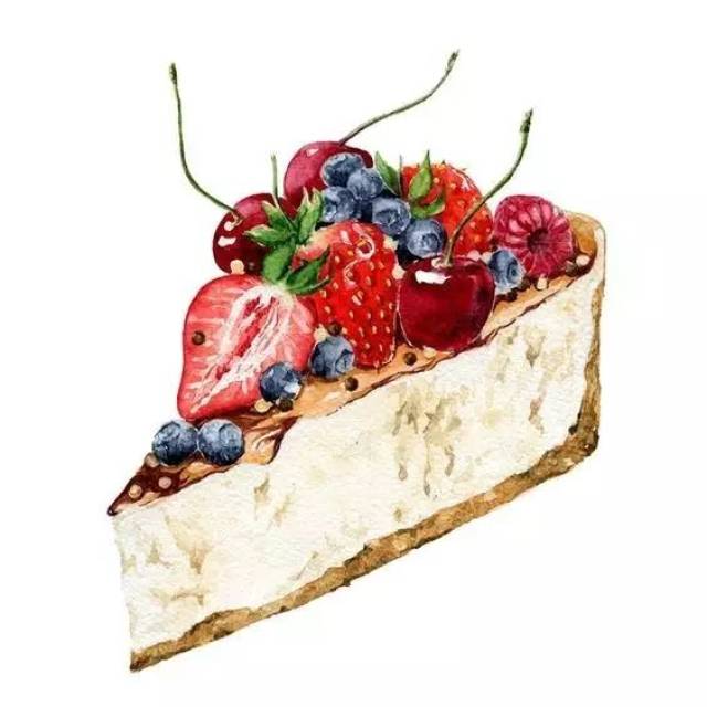 水彩手绘美食,大赞!一起来练习吧!