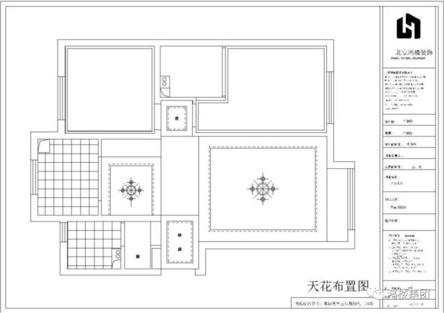 回字形吊顶cad图图片