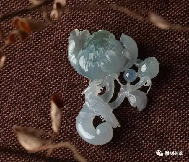 精美玉雕牡丹花欣赏(2)