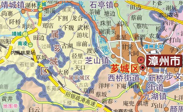 福建漳州芗城区有两块飞地,在南靖县境内,