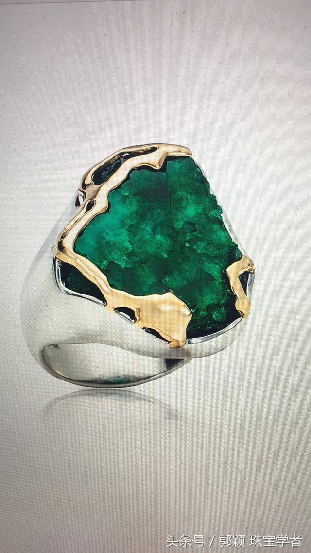 "仲夏"paloma sanchez透视石戒指,18k黄金及白金镶嵌 平台声明