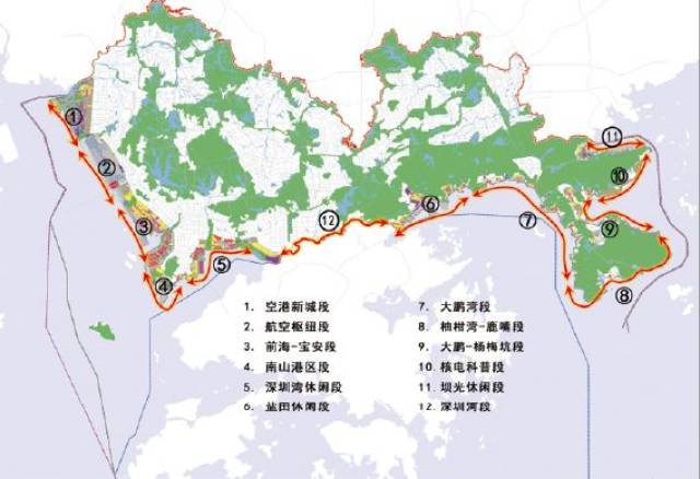 (5 陆海统筹,构建"西城东憩"的海洋城市格局,建立海岸带综合管理的