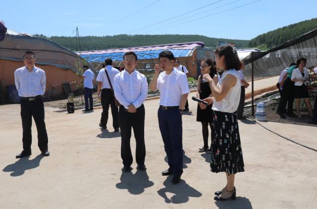 鸡西市滴道区委书记李春,区长徐铭陪同考察活动.