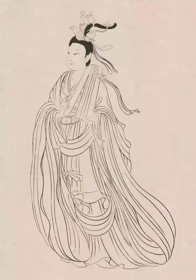 国画入门教程:白描人物线条练习