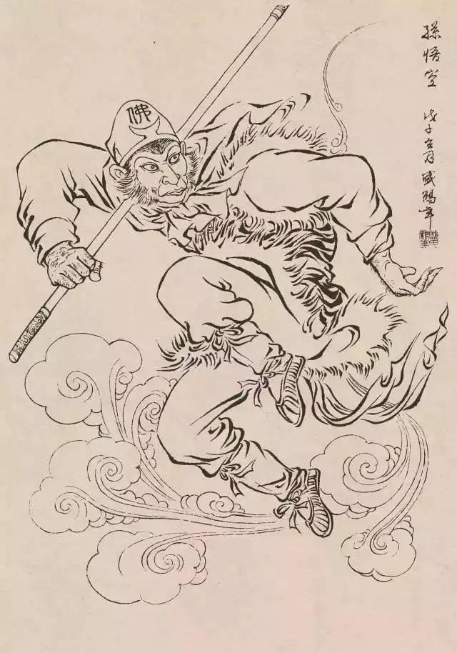 国画入门教程:白描人物线条练习