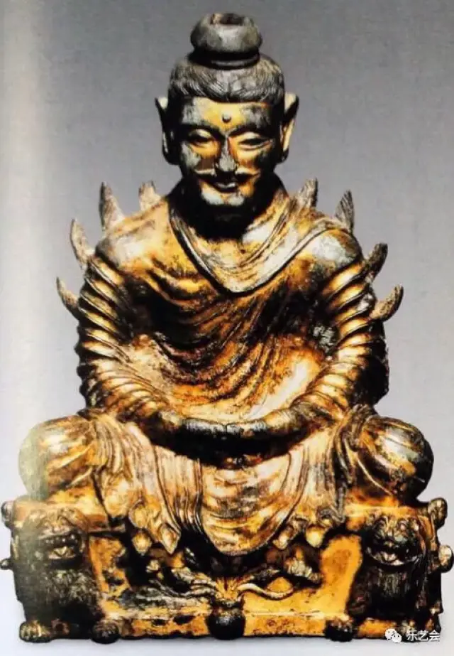 肩生羽焰的释迦佛坐像,十六国时期(公元4世纪),美国哈佛大学弗格艺术