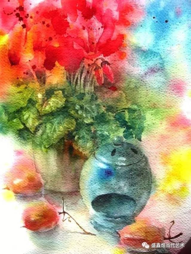 日本水彩画家小杉春见作品