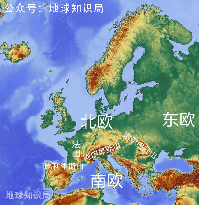 东欧地形图图片