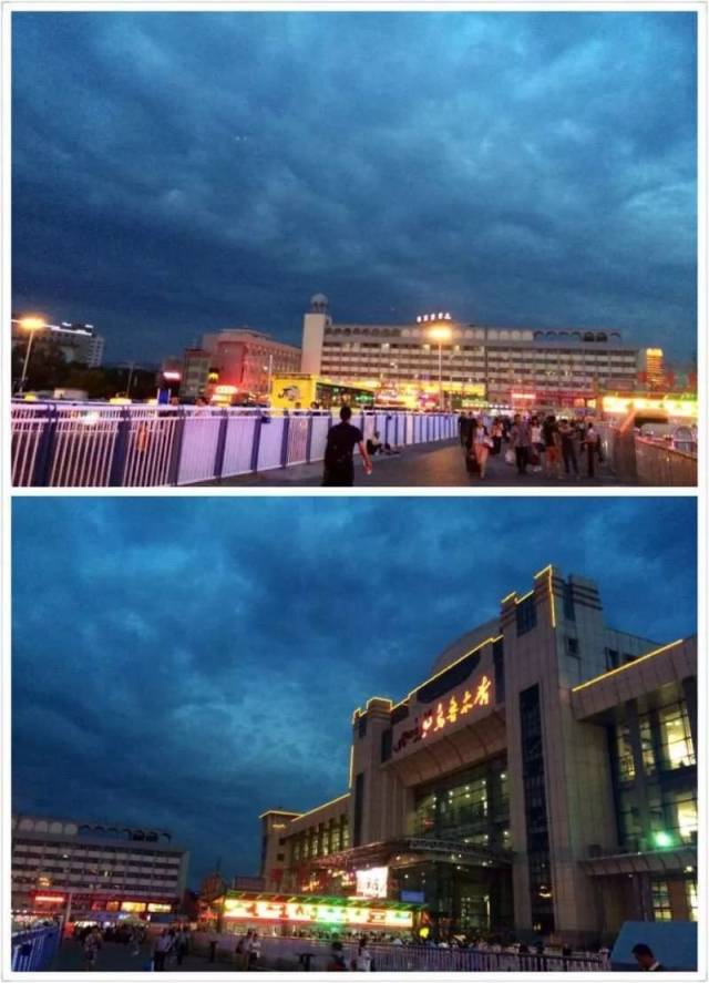 乌鲁木齐火车站夜景图片