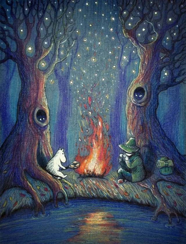 我愿意被她的彩铅插画温暖治愈!