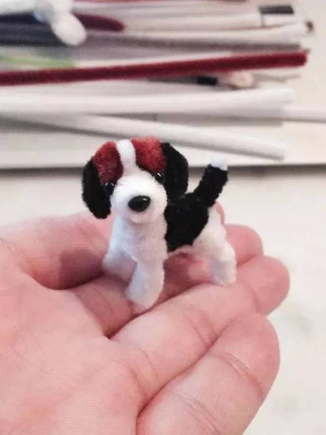 各种毛根动物小手工 毛根这种在手工店里能买到的材料,原本以为不能做