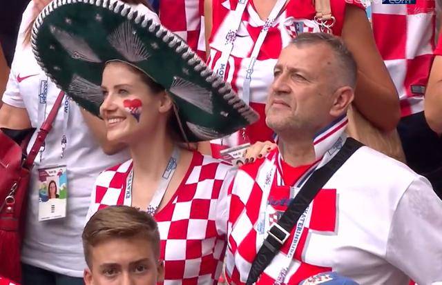 世界杯决赛这位克罗地亚美女,央视直播10秒钟