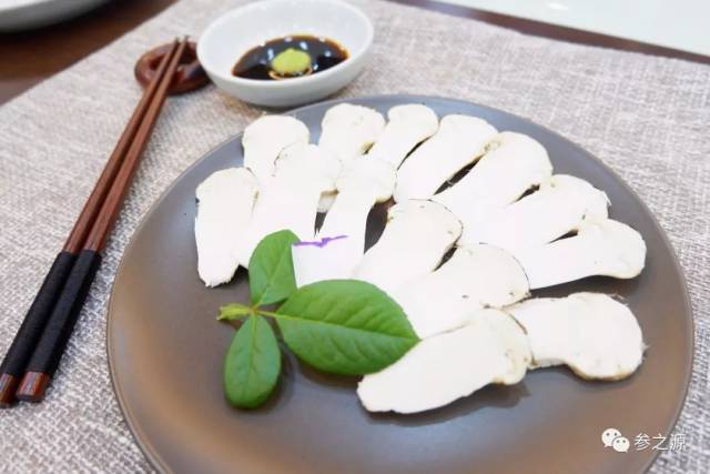 直接切片做" 松茸刺身"