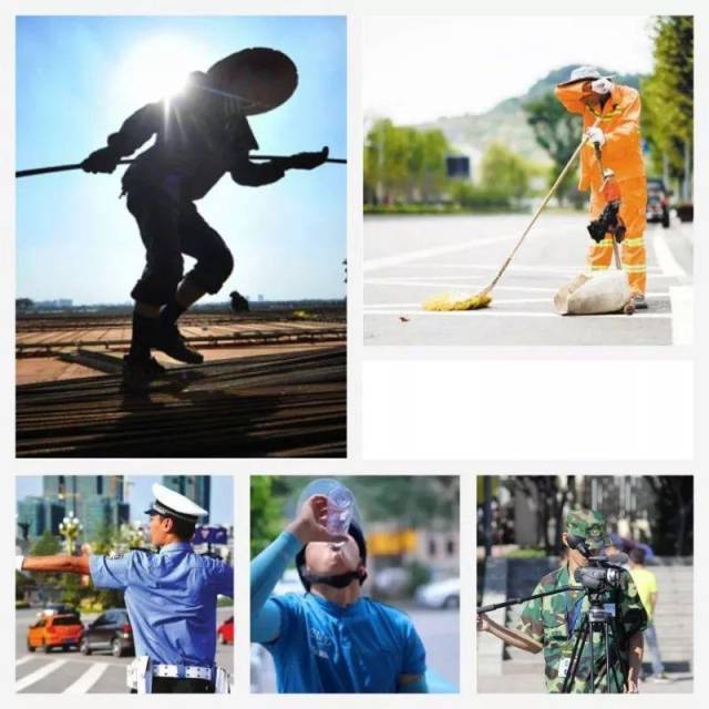 环卫工人顶着高温,默默地奉献,用汗水守护城市的容貌,擦亮城市的形象.